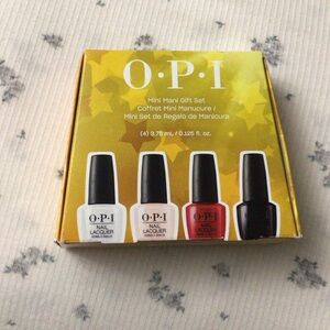 OPI Nail Polish Mini Mani Gift Set - Assorted Colors (White, Pink, Red, Black)